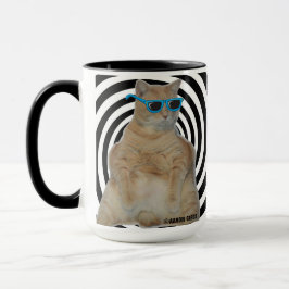 CHILLAXIN'Fat Manx Cat mit Sonnenbrille Kaffee Tasse