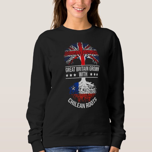 Chillean Roots Immigrations Herkunft Großbritannie Sweatshirt (Vorderseite)