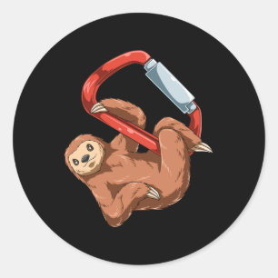 Chilled Sloth - Bouldering- und Klettergeschenk Runder Aufkleber