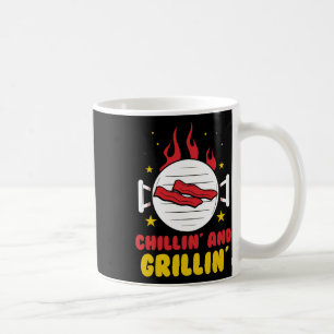 Chillen' And Grillen' Grillen Bbq Grill Barbecue Kaffeetasse