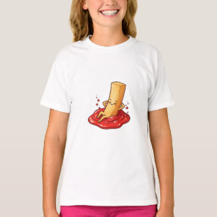 Chillen French Fry in Ketchup Dip Kids T-Shirt