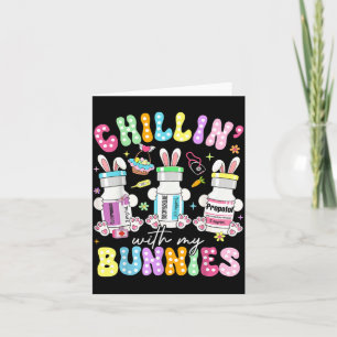 Chillen mit Kaninchen Apothekenhelferin Ostern Karte