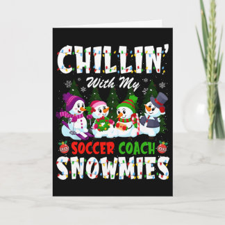 Chillen mit meinem Fußballtrainer Snowmies Weihnac Karte