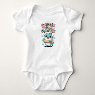 Chillen mit meinem Schwimmhilfsmittel Hai Baby Strampler