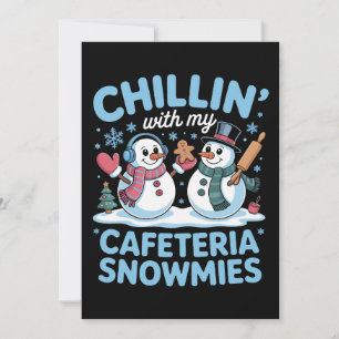Chillen mit meinen Cafeteria-Schneefreunden Weihna Einladung
