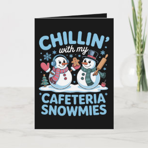 Chillen mit meinen Cafeteria-Schneefreunden Weihna Karte