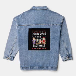 Chillen mit meinen Faultier-Freunden Lustiges Faul Jeansjacke
