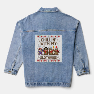 Chillen mit meinen Faultier-Freunden Lustiges Faul Jeansjacke