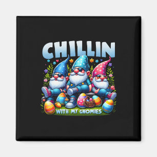 Chillen mit meinen Gnomies Frohe Ostern Familie Üb Magnet