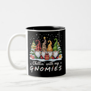 Chillen mit meinen Gnomies Weihnachtsfamilienfreun Zweifarbige Tasse