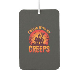 Chillen mit meinen Kumpels Halloween T-Shirt Desig Autolufterfrischer
