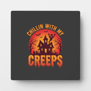 Chillen mit meinen Kumpels Halloween T-Shirt Desig Fotoplatte
