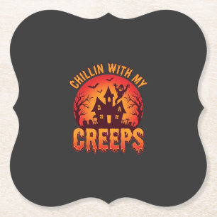 Chillen mit meinen Kumpels Halloween T-Shirt Desig Untersetzer