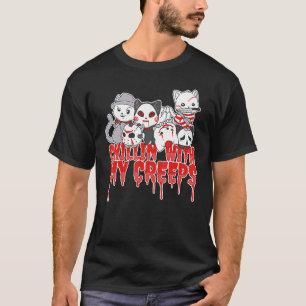 Chillen mit meinen Kumpels Katzen Halloween Kostüm T-Shirt