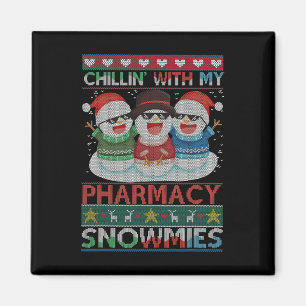 Chillen mit meinen Schneefreunden Apotheke Apothek Magnet