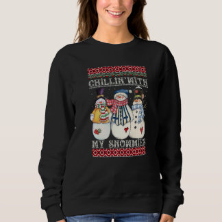 Chillen mit meinen Schneefreunden hässlicher Pullo Sweatshirt