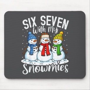 Chillen mit meinen Schneefreunden Lustiger Schneem Mousepad