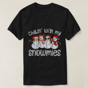 Chillen Mit Meinen Schneefreunden Schneemännern T-Shirt