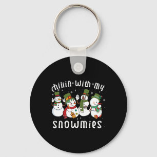 Chillen mit meinen Schneefreunden Weihnachtsmann S Schlüsselanhänger