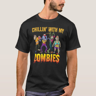 Chillen mit meinen Zombie-Halloween-Schrecken Vamp T-Shirt