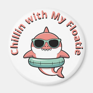 Chillen mit meiner Schwimmhilfe Shark Baby Kids Magnet