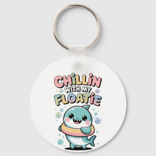 Chillen mit meiner Schwimmhilfe Shark Baby Kids Schlüsselanhänger