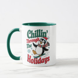 Chillen Pinguin – Weihnachtsschneefun Tasse