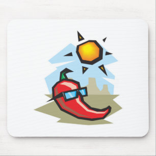 chillende Chili-Schote Mousepad