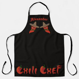 Chilli Chef Personalisierte lange Schürze