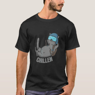 Chillin Cat Fallschirmspringen T-Shirt
