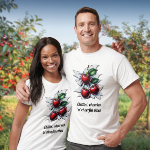 Chillin", Cherries 'n' fröhliche Vibes Street Art T-Shirt