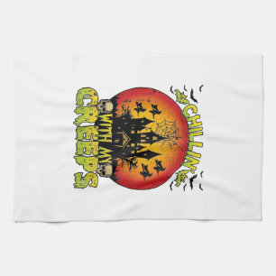 Chillin Creeps Spukhaus Halloween Hexen Sku Geschirrtuch