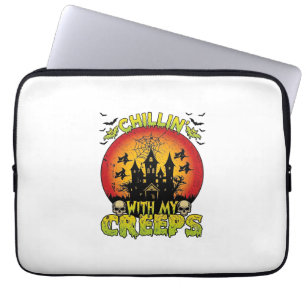 Chillin Creeps Spukhaus Halloween Hexen Sku Laptopschutzhülle