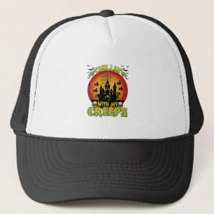 Chillin Creeps Spukhaus Halloween Hexen Sku Truckerkappe