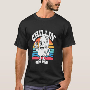 Chillin 'Eis am Stiel Cartoon mit retro welliger S T-Shirt