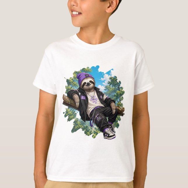 Chillin' Faultier T-Shirt (Vorderseite)
