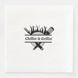 Chillin' & Grillin' Party Napkin Serviette