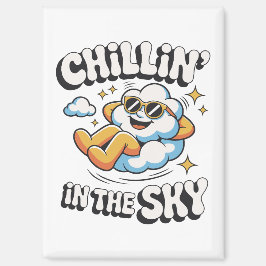 Chillin' in Sky Cloud Design Fun Kühlschrank Magnet
