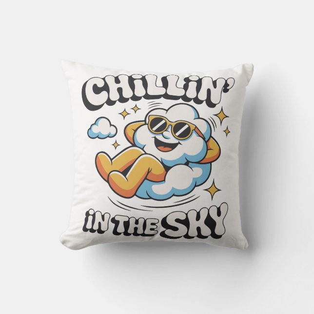 Chillin' in Sky Decorative Cloud Pillow Kissen (Vorderseite)
