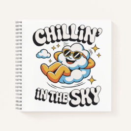 Chillin' in Sky - Fun Cloud Design Spiral Notizbuch