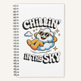 Chillin' in Sky - Fun Cloud Design Spiral Notizbuch