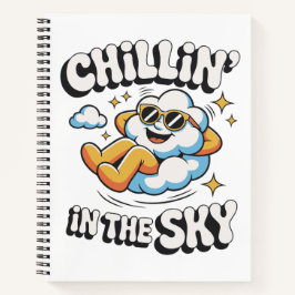 Chillin' in Sky - Fun Cloud Design Spiral Notizbuch