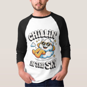 Chillin' in Sky Retro Cloud Design für den Sommer T-Shirt