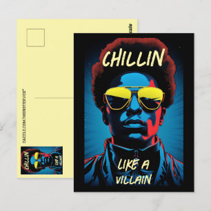 Chillin like a Villain Postcard Postkarte