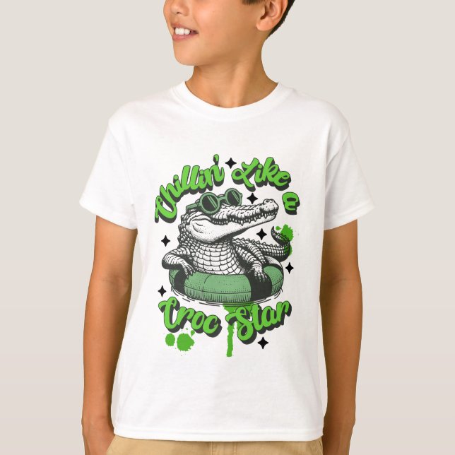 Chillin' like Croc Star kids Cool Croc T-Shirt (Vorderseite)