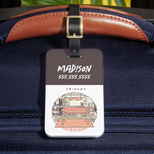 Chillin' mit FRIENDS™ Cartoon Gepäckanhänger (Vorderseite Insitu 2)