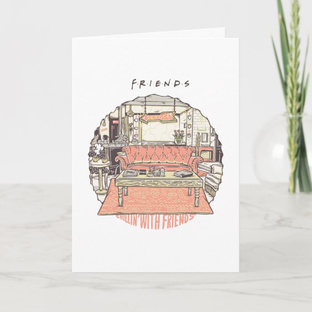 Chillin' mit FRIENDS™ Cartoon Karte (Vorderseite)