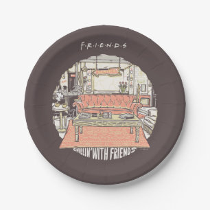 Chillin' mit FRIENDS™ Cartoon Pappteller