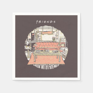 Chillin' mit FRIENDS™ Cartoon Serviette