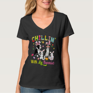 Chillin' mit meinen Bunnies Niedlicher Boston Terr T-Shirt